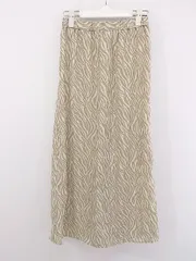 ◇ Simplicite シンプリシテェ 総柄 スリット ロング 台形 スカート ベージュ レディース P  【中古】 【1209060010922】