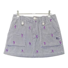 サイズ：0 PEARLY GATES パーリーゲイツ  スカート ストライプ 総柄 ネイビー系 [240101358348]# ゴルフウェア レディース ストスト