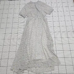 ◇ ⊂ tocco closet トッコ クローゼット 花柄 半袖 ロング丈 ワンピース サイズM ホワイト系 レディース E  【1508200031521】