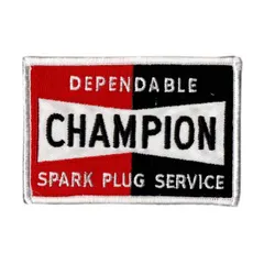 ワッペン CHAMPION PLUG チャンピオン 手芸 パッチ アメ雑 アメリカン雑貨 カスタム モーター ヴィンテージ パッチワーク アメリカ US ホットロッド アメ車 バイク ツーリング #1104