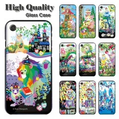 [gl025] iPhone11 ケース 背面強化ガラス ホラグチカヨ iPhone11 Pro ケース アニマル カラフル キリン ウサギ クマ ワンコ TPU スマホケース ハードケース カバー ケース