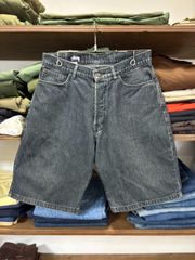 80s stussy black denim shorts made in USA