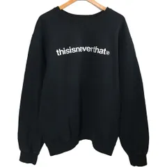 美品✨thisisneverthat トレーナー　スウェット　ロゴ刺繍　黒　L thisisneverthat トレーナー スウェット T-Logo Crewneck メンズ