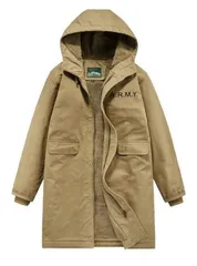 冬新品 ロングコート メンズ 裏ボア 厚手 モッズコート フード付き 裏フリース アウター ミリタリージャケット ヴィンテージ オリーブ M~6XLカーキ