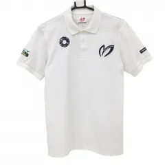 パーリーゲイツ 半袖ポロシャツ 白×ネイビー ロゴ刺しゅう メンズ 5(L) ゴルフウェア PEARLY GATES