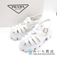 PRADA】ラバーウエッジプラットフォームサンダル【37】 - メルカリ