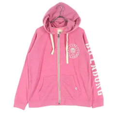 BILLABONG ビラボン プリントロゴ 長袖 ジップパーカー M ピンク レディース 古着