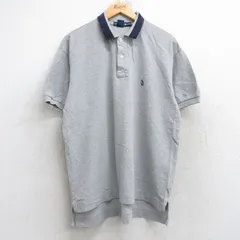 XL/古着 ノーティカ 半袖 ブランド ポロ シャツ メンズ 90s ワンポイントロゴ 鹿の子 コットン グレー 霜降り 25aug25 中古 トップス