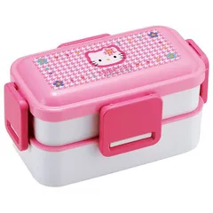 ハローキティ 弁当箱 ランチボックス 600ml 抗菌 食洗機対応 2段 ドーム型 カオハナ キャラクター スケーター
