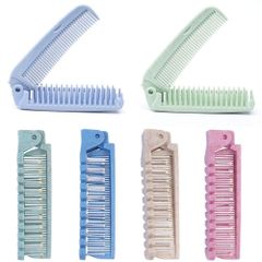 【在庫セール】4個 櫛 折りたたみ式ヘアコーム ダブルヘアブラシ 帯電防止コーム ヘアアクセサリースタイリングコーム ヘアトラベルを家庭で使用する