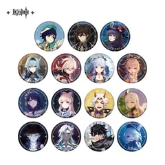原神・公式　缶バッジ（キャラクターPV）セノ　放浪者　アルハイゼン　白朮　ディシア　ウェンティ　鐘離　フータオ　エウルア　楓原万葉　B1