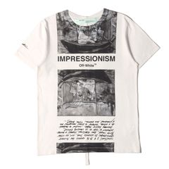 OFF-WHITE オフホワイト Tシャツ サイズ:M / 絵画 グラフィック クルーネック Tシャツ (NEWSPAPER S/S SLIM TEE) / ホワイト 白 / トップス カットソー 半袖【メンズ】【中古】