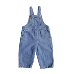 ☆ ブルー ☆ 110CM ☆ オーバーオール キッズ デニム zm20027 キッズ オーバーオール デニム サロペット オールインワン デニムパンツ 子供 こども 女の子 男の子 子供服 ズボン 子ども服 パンツ こども服 かわいい おしゃれ シンプル