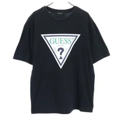 【中古】 ゲス ロゴプリント 半袖 Tシャツ M 黒 Guess メンズ 【210722】 メール便可