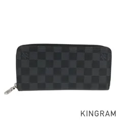 ルイ・ヴィトン LOUIS VUITTON ダミエ グラフィット ジッピーウォレット ヴェルティカル N63095 PVC 長財布 ラウンドファスナー st【中古】