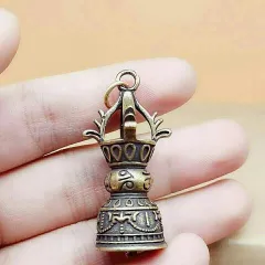 【アジアン雑貨】「響きの良い音色」金剛鈴(中型)タイ北部購入　仏陀モチーフ　新品 アジアン雑貨】「響きの良い音色」金剛鈴(中型)タイ北部購入