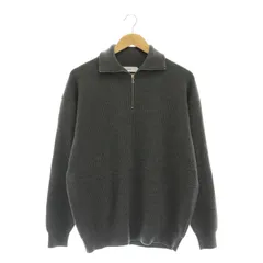 グラフペーパー Graphpaper 22AW High Density High Neck Zip Knit ハーフジップ ニット セーター 長袖 1 グレー /DF ■OSのサムネイル