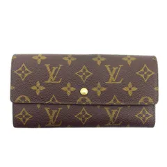 【最大30％OFF】ルイ・ヴィトン LOUIS VUITTON 長財布 モノグラム ポシェットポルトモネクレディ ブラウン ベージュ レディース 中古