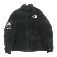 SUPREME (シュプリーム) 23AW ×THE NORTH FACE Suede Nuptse Jacket ノースフェイス スウェード ヌプシ ダウンジャケット ブラック NF0A875N