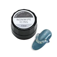 新品 DailyGel アイシングジェル 3g ノンワイプアイシングジェル ノンワイプ クリアジェル ジェルネイル クリア ホワイト ブラック 立体アート 立体感 ニュアンスアート ミラーネイル (クリア)