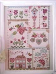 🟩⬜🟥 イタリア クロスステッチ チャート 図案 💟 クオーレ・エ・バッティクオーレ 💟 Cuore e Batti cuore 🔶Spring in Quilt🔶◆スプリングキルト◆可愛い 輸入刺繍