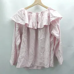 ◇ ⊂ no brand ノーブランド フリル 長袖 ブラウス サイズ表記なし ピンク系 レディース E  【1502180045813】