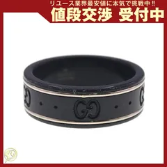 k18 グッチ アイコン コランダム リング 指輪 ブラック 19 アイコン