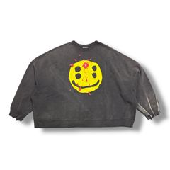 参考上代86900円 SAINT MICHAEL × CPFM 24AW CP_CREW SWEAT/ SMILE スマイルクルーネックスウェット トレーナー セントマイケル シーピーエフエム コラボ SM-YS1-0000-C06 L 93548Aのサムネイル