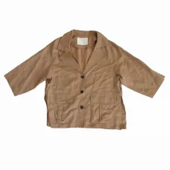 ESTNATION エストネーション リネン混 サファリジャケット アウター ベージュ サイズ38 レディース 91-109-04-022990 【中古】のサムネイル