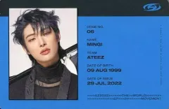 【中古】コレクションカード(男性) ATEEZ/ミンギ(Mingi)/CD「THE WORLD EP.1 ： MOVEMENT」(A Ver.)封入特典IDカード