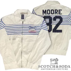 298 スコッチ&ソーダ スコッチアンドソーダ scotch&soda メンズ 長袖 トラックジャケット MOORE ボーダー オフホワイト ウォッシュブルー ジャケット トップス カジュアル サーフ セレブ ストリート ヨーロピアン ヴィンテージのサムネイル