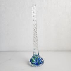 First Glass JAPAN 花瓶 フラワーベース ブルーガラス - メルカリ