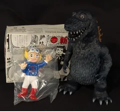 杉浦茂版ゴジラ＆新吉くん（シカルナ工房）ソフビフィギュア２体セット＋書籍 杉浦茂版ゴジラ＆新吉くん（シカルナ工房）ソフビフィギュア2体