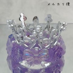 SEVENTEEN セブチ　carat棒　カラット棒  ティアラ　クラウン　デコ　紫　バラ　リボン　蝶