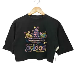 アディダス adidas ラブ ユナイツ クロップ トレフォイル  S/S  クルーネックTシャツ レディース JPN：M 
