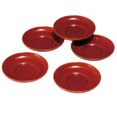 紀州塗り ４寸 茶托 総春慶塗(5枚入) 日本製 国産