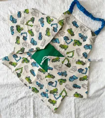 はたらき車エプロン３点セット120cm〜130cm