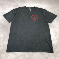 COTTON HERITAGE コットンヘリテイジ Tシャツ 半袖 古着 USED Vintage ヴィンテージ アメカジ プリント Vネック Hatfield PTA 犬 足跡 ハート