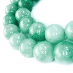 ヒスイ ブレスレット用 ビーズ 一連 10mm【約38粒入り】パワーストーン 【天然石】翡翠 ジェイド 幸運 きらきらぷんぷん丸 NS-003