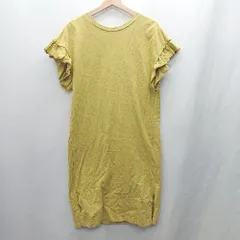 ◇ ⊂ SIMPLICITE　サンプリシテ 両サイドスリット入 半袖 ロング丈 ワンピース サイズ表記なし マスタード系 レディース E  【1412260002684】