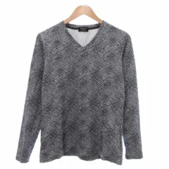 エポカ ウォモ EPOCA UOMO カットソー Tシャツ ロンT Vネック 長袖 総柄 48 グレー /JSのサムネイル