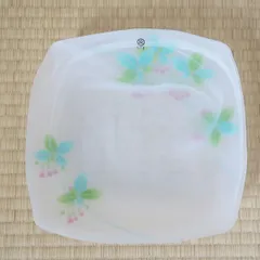 ✤未使用✤【橘吉　TACHIKICHI】　角盛鉢　草花文　深鉢　昭和レトロ ✤未使用✤【橘吉 TACHIKICHI】 角盛鉢 草花文 深鉢 昭和レトロ