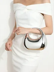 バッグ レディース ドレスバッグ 小さめサイズ レディース イブニングクラッチ パーティー ブライダル パーソナライズ ミニ エレガント アクリル メタリック ミラー トート ウィメンズ ハンドヘルド イブニング