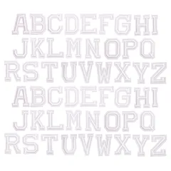 【人気商品】52枚セット 刺繍ワッペン アイロン アルファベット アルファベット アップリケ ワッペン 幼稚園 A-Z 保育園 かわいい YFFSFDC 刺しゅうパッチ (H)