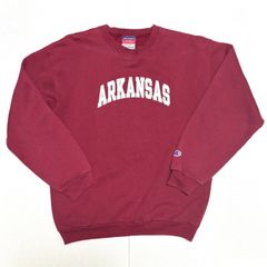 00s champion チャンピオン プリント スウェット トレーナー ARKANSAS  キッズ レディース XL バーガンディ MADE IN MEXICO メキシコ製 古着