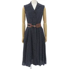 超美品 フォクシー FOXEY 2021年商品 41008 Muguet ミュゲ ドレス ベルト付 ドット ワンピース レアアイテム シルク100% 定価184000円 数回使用程