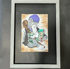 【原画】手描きイラスト　オリジナル　七福神　福禄寿【一点物】