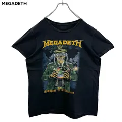 MEGADETH Print T-shirt Tee メガデス Tシャツ スラッシュメタル ロック バンT バンドT 音楽T ミュージックT 古着