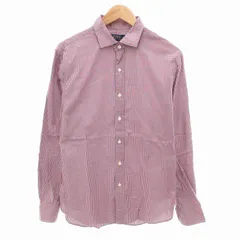 ポロ ラルフローレン POLO RALPH LAUREN 美品 SLIM FIT シャツ ギンガムチェック 長袖 L 赤 青 レッド ブルー /HO● 0103