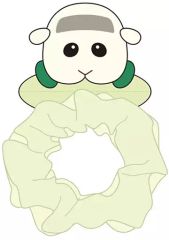 [중고] 액세서리 (비금속) 시로모 쵸콘구루미 슈슈 [PUI PUI 몰카]